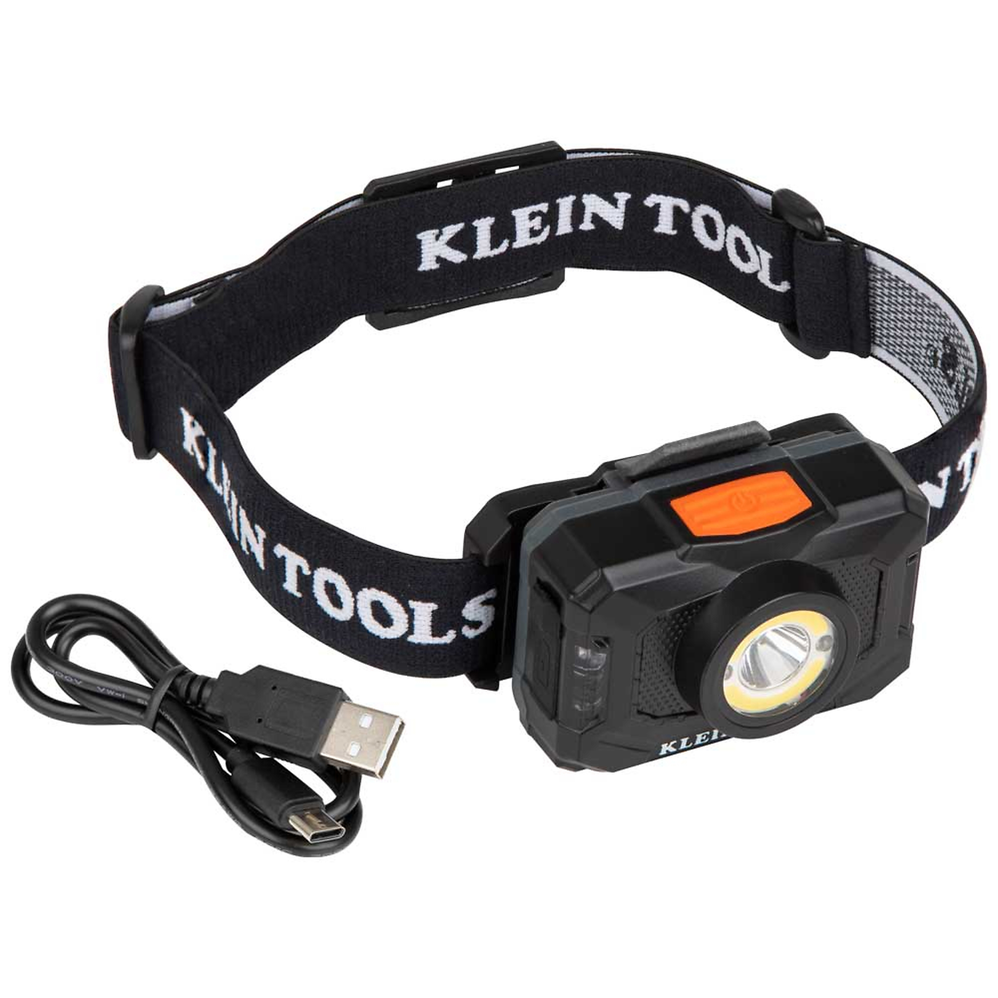 Klein Tools, Rechargeable 2-Color LED Headlamp with Adjustable, Light Output 800 lumen, Light Bulb Type LED, Model# 56414